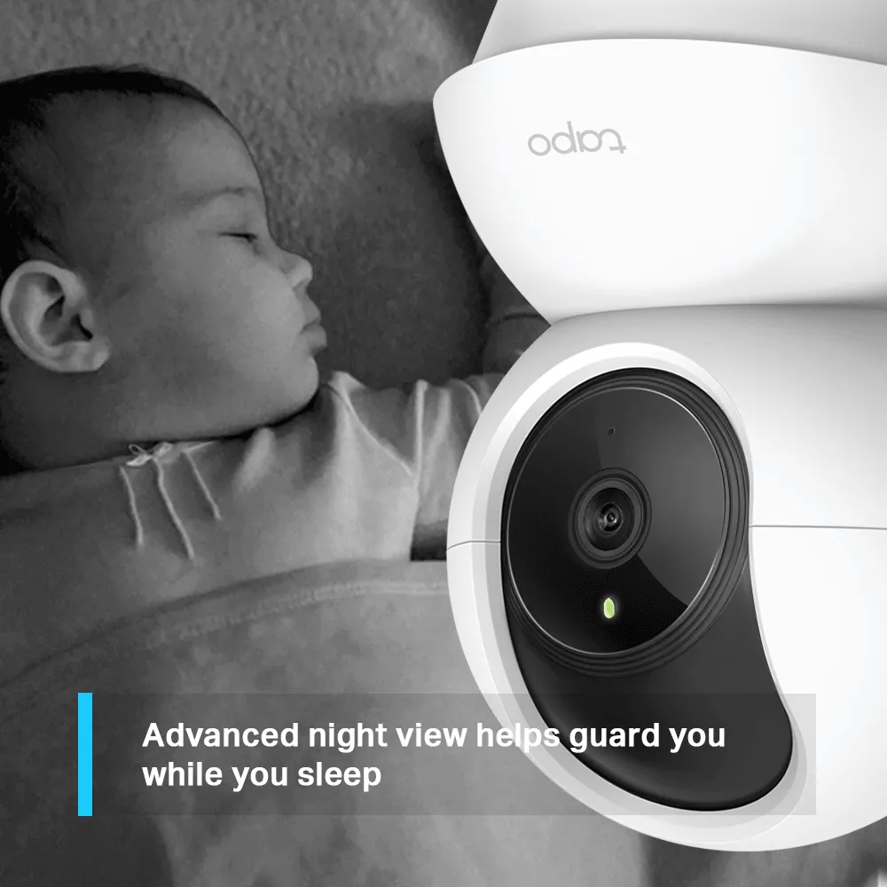 TP-Link Pan/Tilt Home Security Wi-Fi Camera - White | TAPOC200