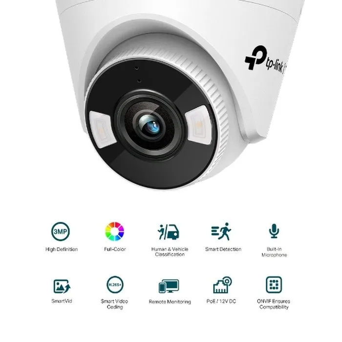 TP-Link TL-VIGI C430HP-2.8 CCTV VIGI 3MP Full-Color Turret Network Camera