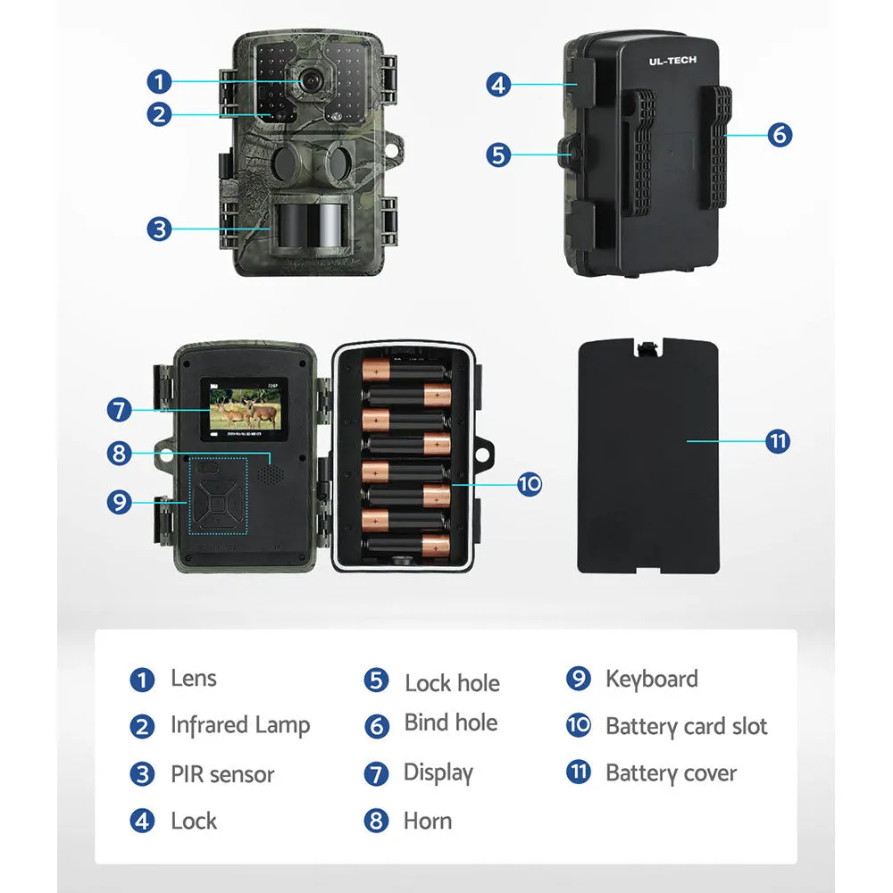 Trail Camera UL-tech 4K 16MP Night Vision
