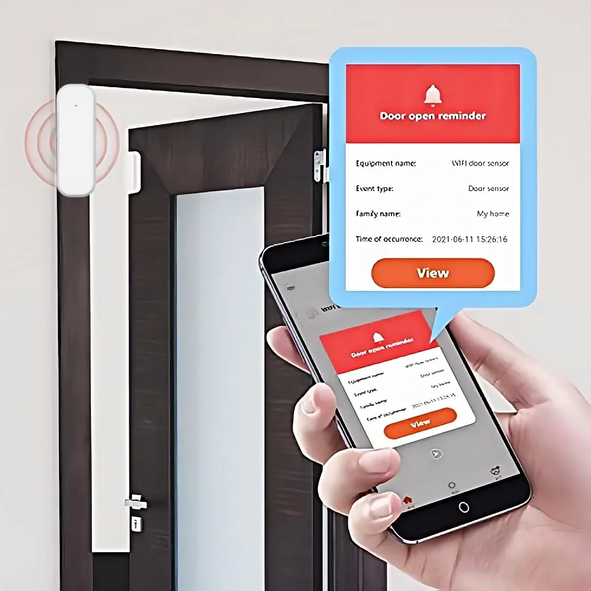Tuya  Door Sensor Window WiFi  Wireless Contact Open Close  Smart Life APP Remote Control Compatible With Alexa Google Assistant