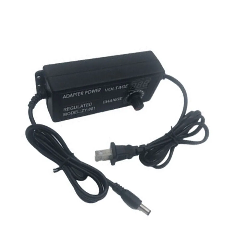 US 1-2 Pcs Universal Adjustable AC DC Supply Adapter Charger LED 3V-24V Display