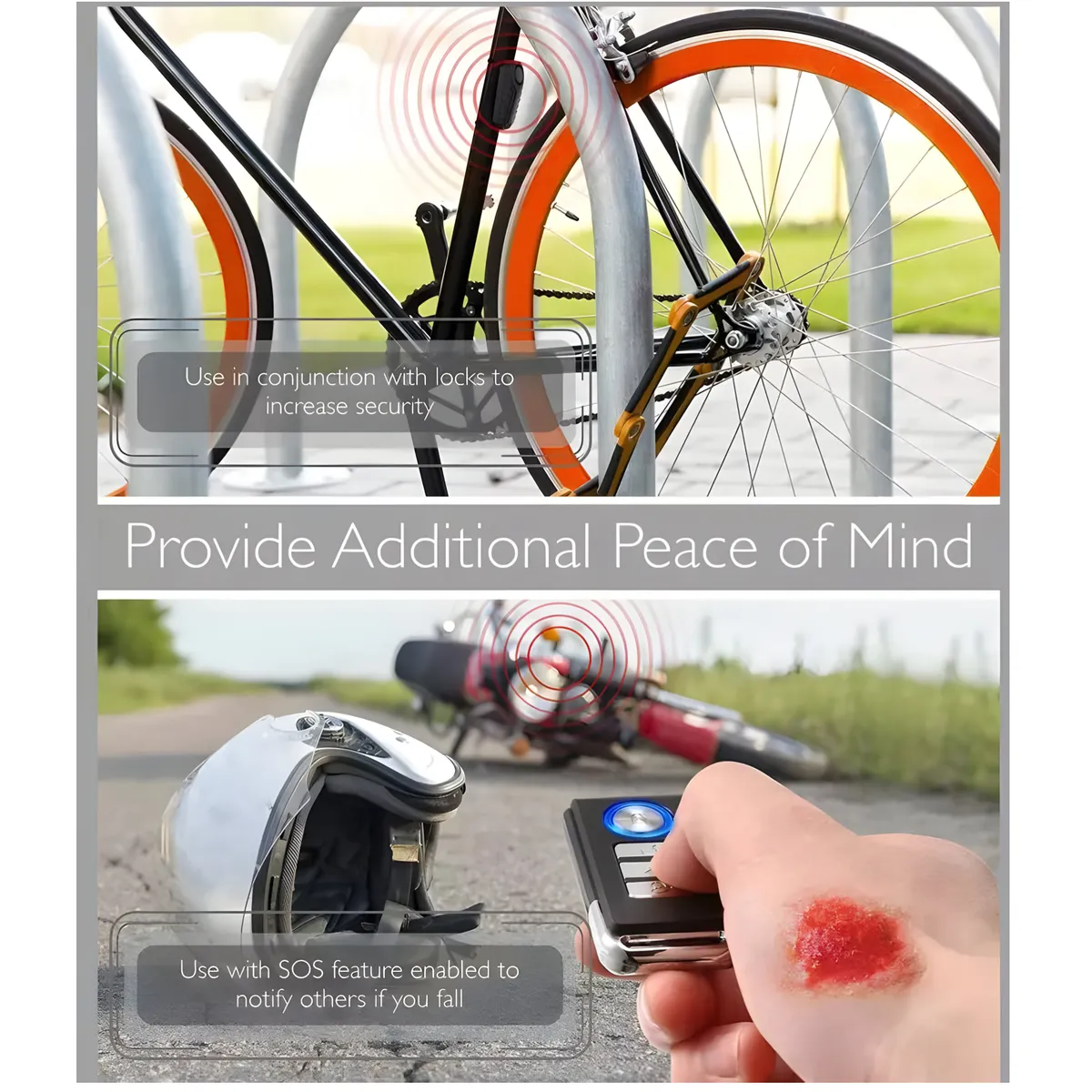 Vibrating Motorbike/Bicycle Anti-Theft Alarm With Weather-Resistant Remote